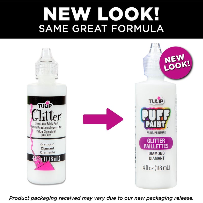 Tulip 16065 Dimensional Fabric Paint 4oz Glitter Diamond, 4 Fl Oz (Pack of 1) Packaging may vary - Image 3